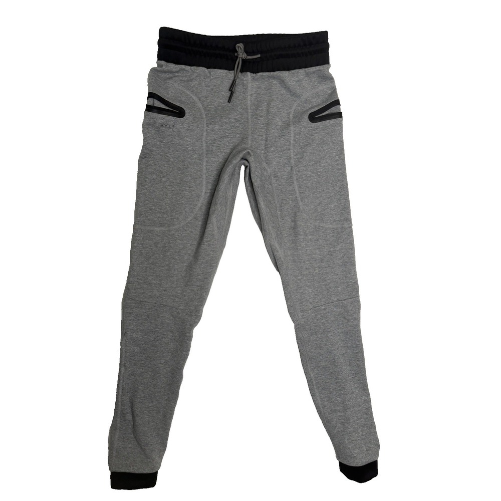 BYLT Premium Jogger Pants Mens Medium Gray Athletic Sweatpants Tapered